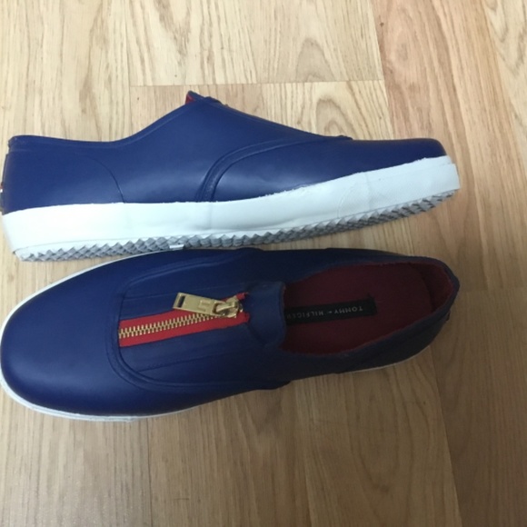Women’s Tommy Hilfiger Blue Rubber Shoes - Picture 3 of 9